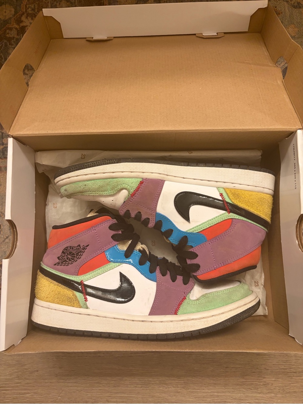 Nike Multicolor Low-Top Suede & Leather Sneakers